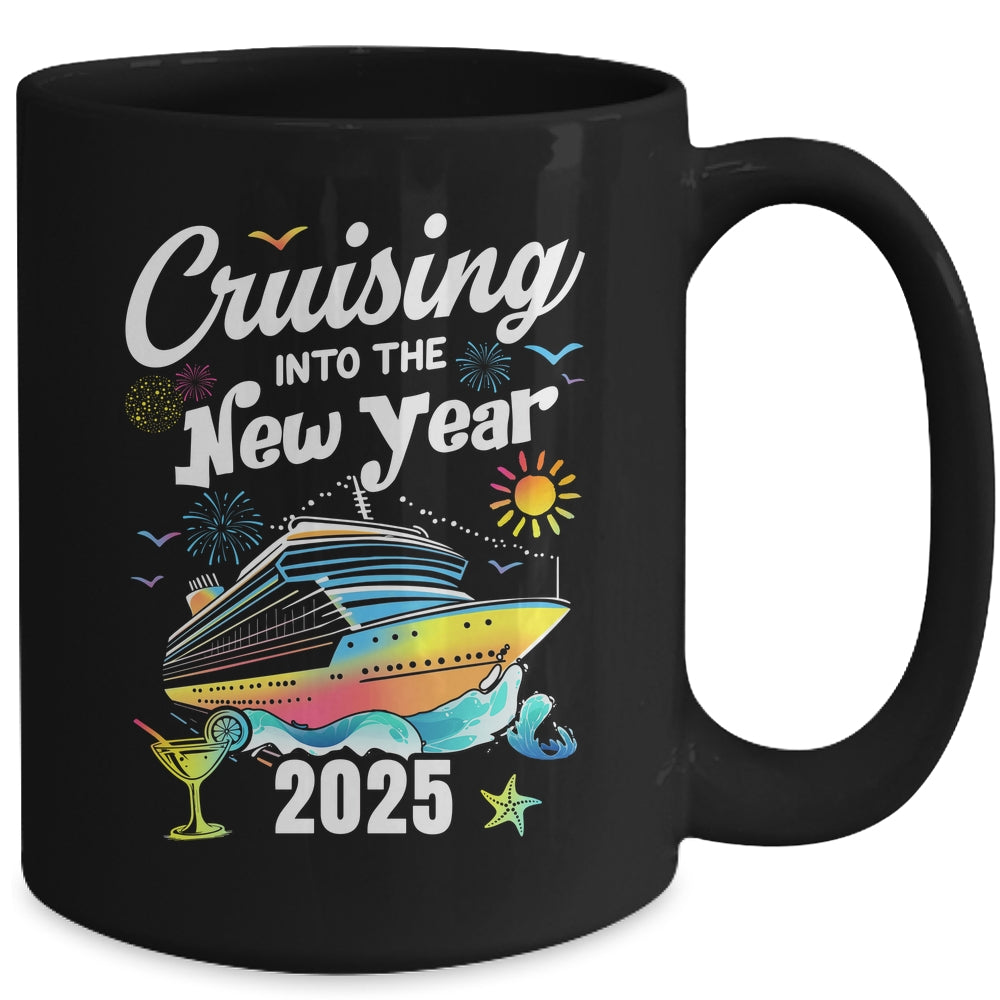 Cruising Into The New Year 2025 Family Vacation Holiday Mug | teecentury