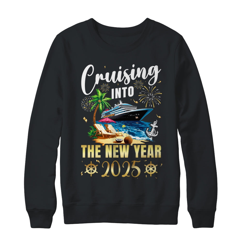 Cruising Into The New Year 2025 Family Vacation Matching Shirt & Sweatshirt | teecentury