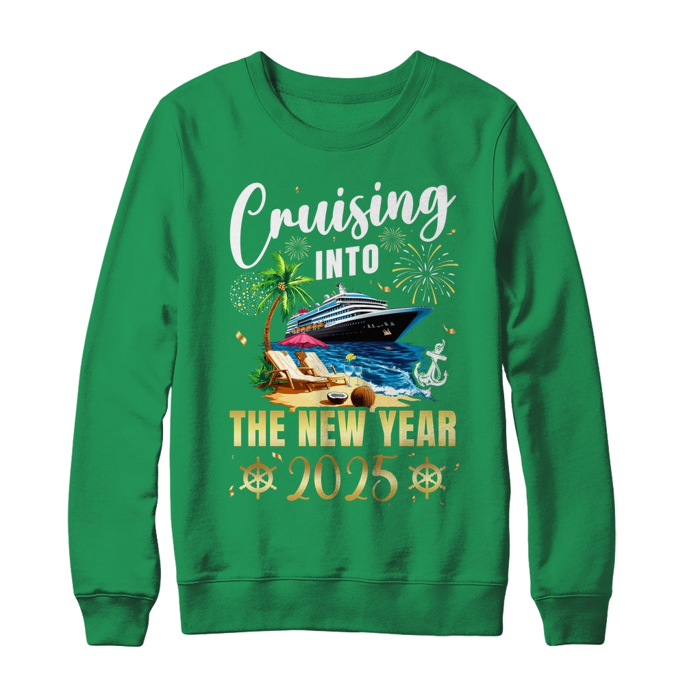 Cruising Into The New Year 2025 Family Vacation Matching Shirt & Sweatshirt | teecentury