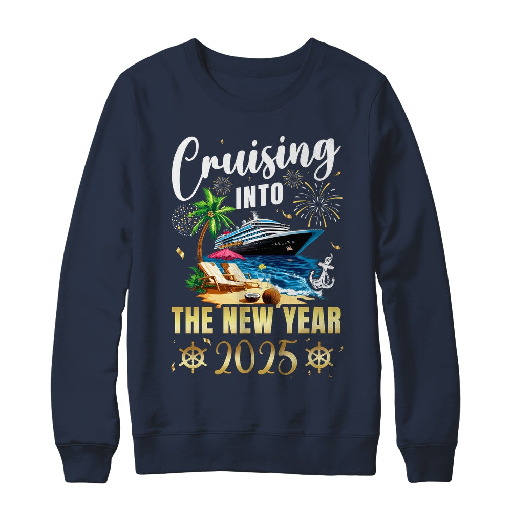 Cruising Into The New Year 2025 Family Vacation Matching Shirt & Sweatshirt | teecentury