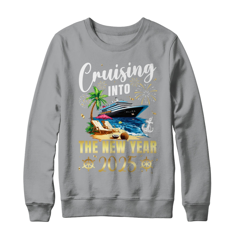 Cruising Into The New Year 2025 Family Vacation Matching Shirt & Sweatshirt | teecentury