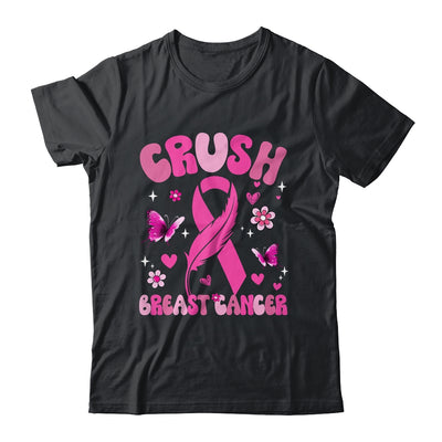 Crush Breast Cancer Awareness Month Pink Ribbon Groovy Shirt & Hoodie | teecentury