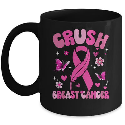 Crush Breast Cancer Awareness Month Pink Ribbon Groovy Mug | teecentury