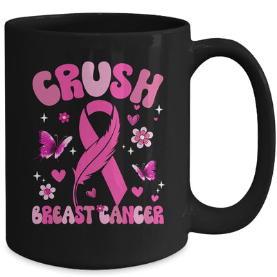 Crush Breast Cancer Awareness Month Pink Ribbon Groovy Mug | teecentury