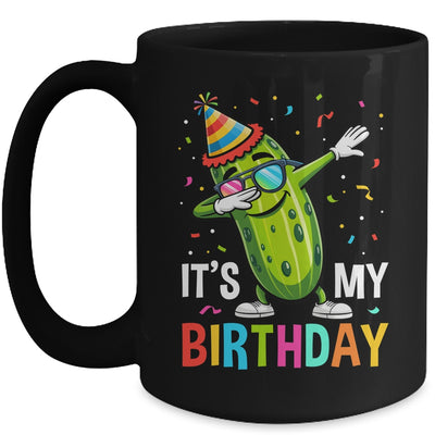Cucumber Funny Dabbing Pickle Its My Birthday Men Women Kids Mug | teecentury