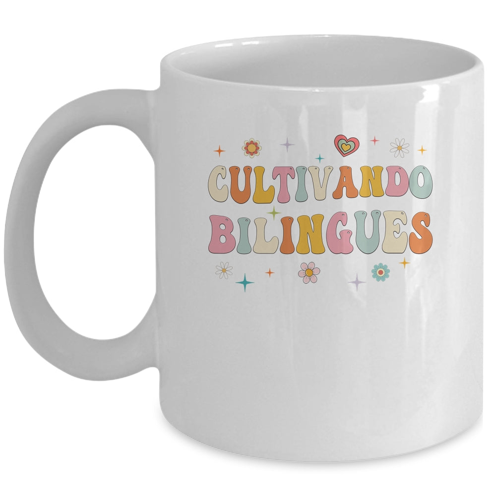Cultivando Bilingues Wildflowers Teacher Language Groovy Mug | teecentury