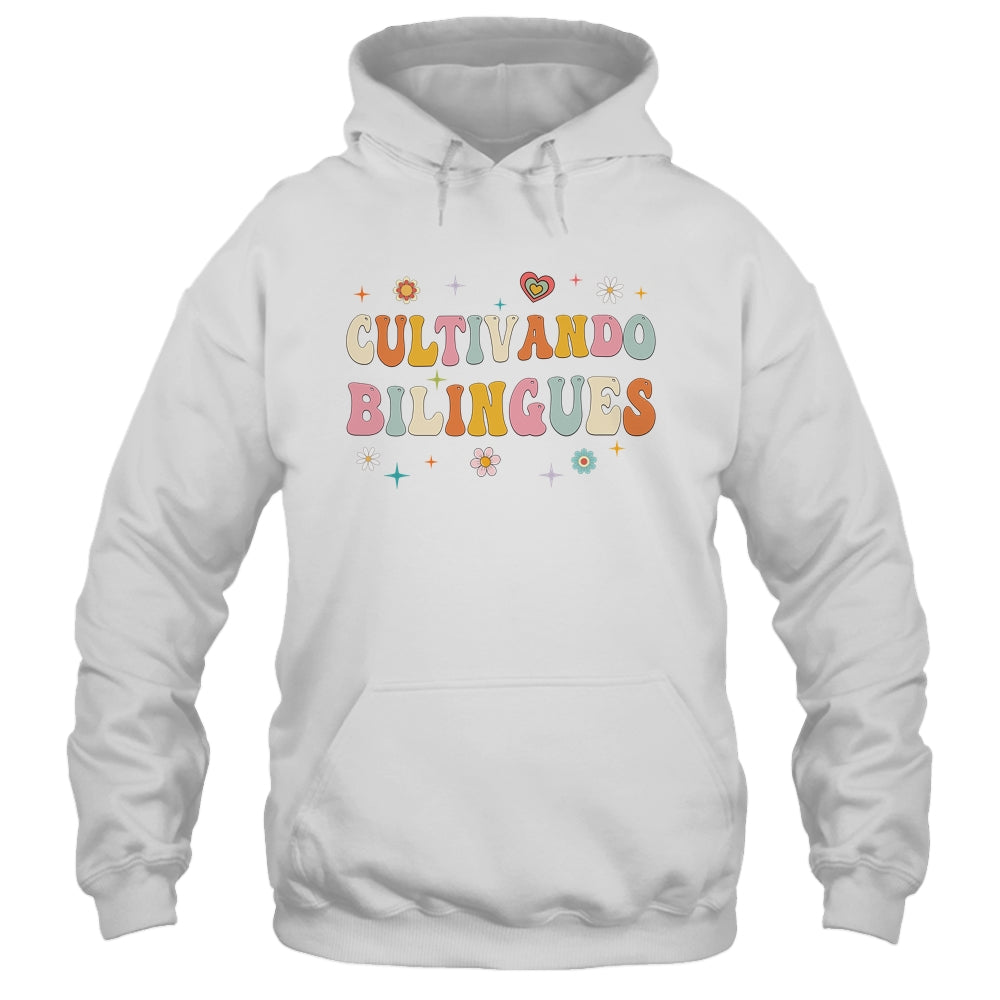Cultivando Bilingues Wildflowers Teacher Language Groovy Shirt & Hoodie | teecentury