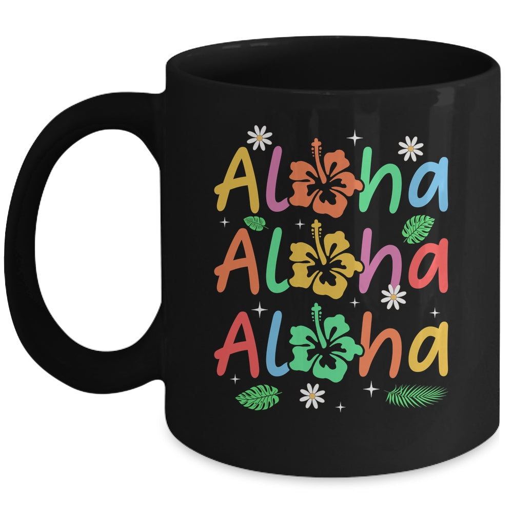 Cute Aloha Hawaiian Summer Vacation Hibiscus Women Kids Girl Mug | teecentury