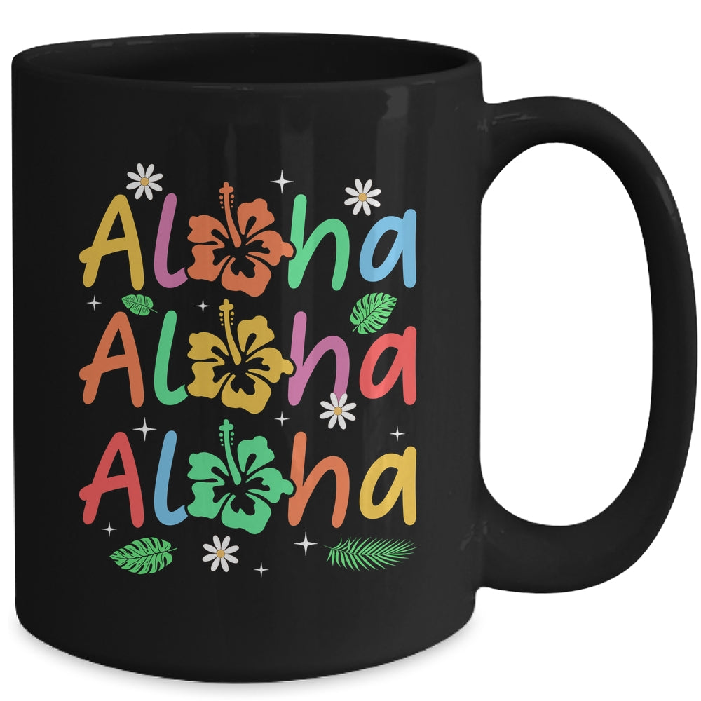 Cute Aloha Hawaiian Summer Vacation Hibiscus Women Kids Girl Mug | teecentury