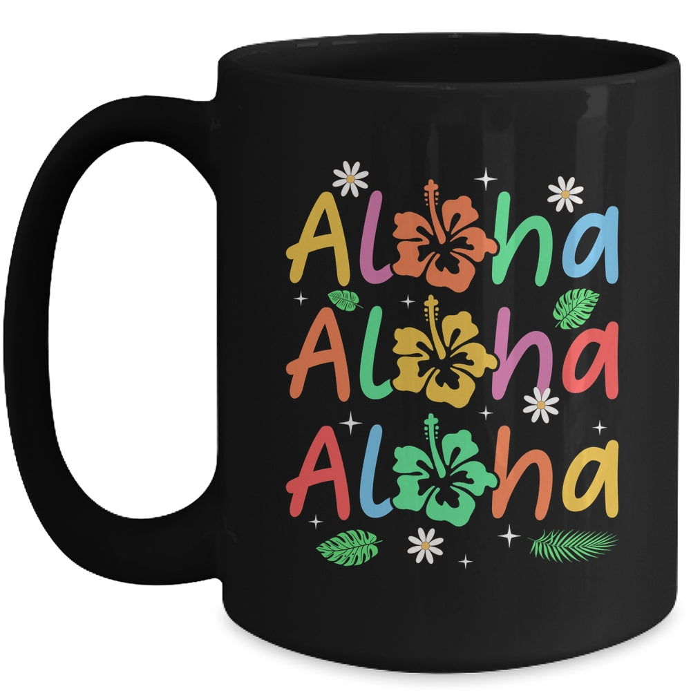 Cute Aloha Hawaiian Summer Vacation Hibiscus Women Kids Girl Mug | teecentury