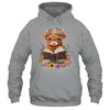 Cute Baby Highland Cow Reading Book Lover Bookworm Girls Shirt & Tank Top | teecentury