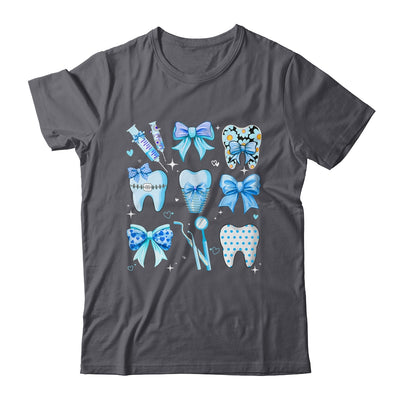 Cute Blue Coquette Bow Teeth Dentist Squad Dental Assistant Shirt & Hoodie | teecentury