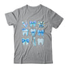 Cute Blue Coquette Bow Teeth Dentist Squad Dental Assistant Shirt & Hoodie | teecentury