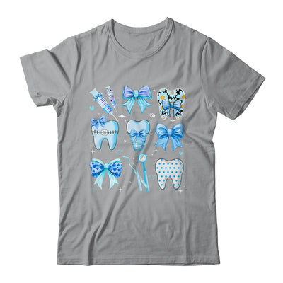 Cute Blue Coquette Bow Teeth Dentist Squad Dental Assistant Shirt & Hoodie | teecentury
