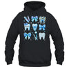 Cute Blue Coquette Bow Teeth Dentist Squad Dental Assistant Shirt & Hoodie | teecentury