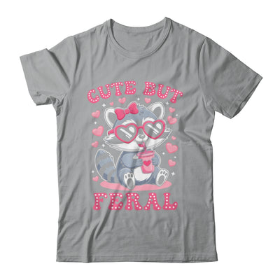 Cute But Feral Funny Pink Racoon With Glasses Kids Girls Shirt & Hoodie | teecentury