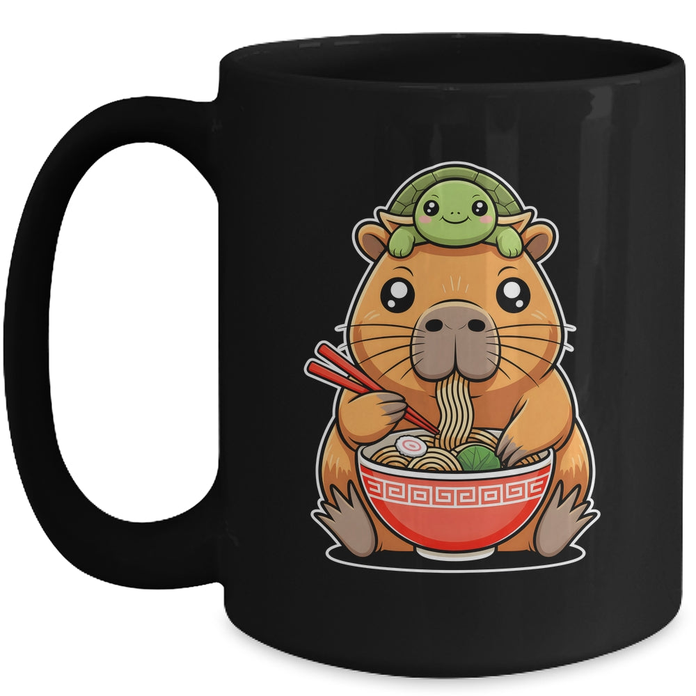 Cute Capybara And Turtle Backpack Ramen Kawaii Capibara Girl Mug | teecentury