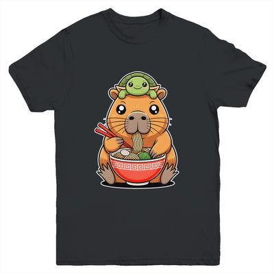 Cute Capybara And Turtle Backpack Ramen Kawaii Capibara Girl Youth Shirt | teecentury