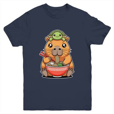 Cute Capybara And Turtle Backpack Ramen Kawaii Capibara Girl Youth Shirt | teecentury