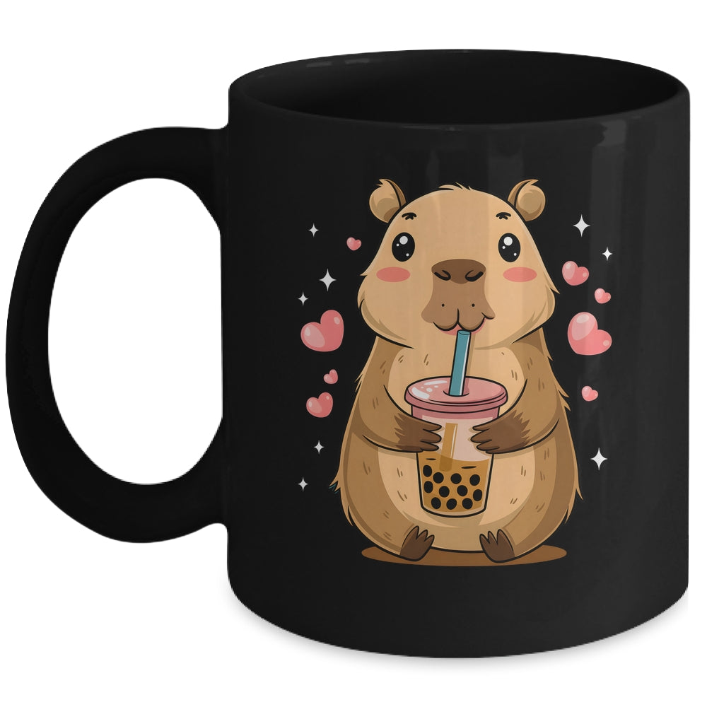 Cute Capybara Tea Bubble Rodent Women Teen Girls Kids Mug | teecentury