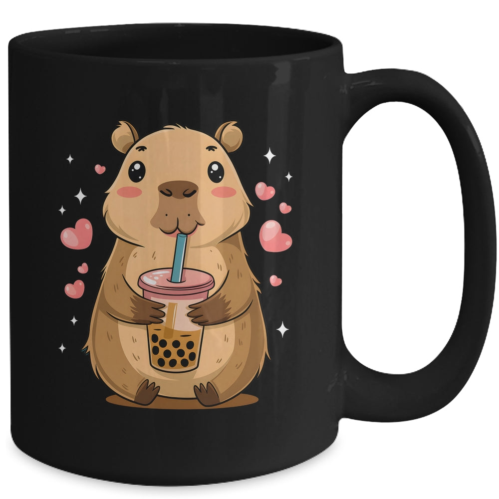 Cute Capybara Tea Bubble Rodent Women Teen Girls Kids Mug | teecentury