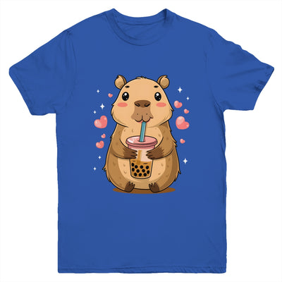 Cute Capybara Tea Bubble Rodent Women Teen Girls Kids Youth Shirt | teecentury