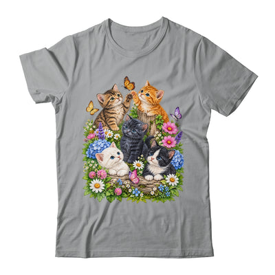 Cute Cat Flower Floral Kitten Vintage Nature Cat Lover Shirt & Tank Top | teecentury