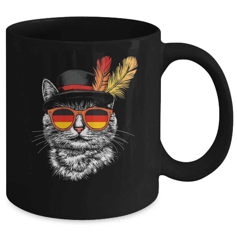 Cute Cat German Flag Oktoberfest Costume Germany Festival Mug | teecentury