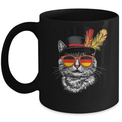 Cute Cat German Flag Oktoberfest Costume Germany Festival Mug | teecentury
