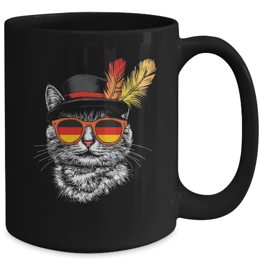 Cute Cat German Flag Oktoberfest Costume Germany Festival Mug | teecentury