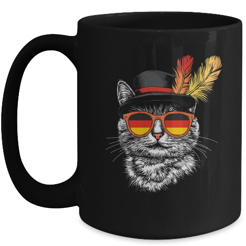 Cute Cat German Flag Oktoberfest Costume Germany Festival Mug | teecentury