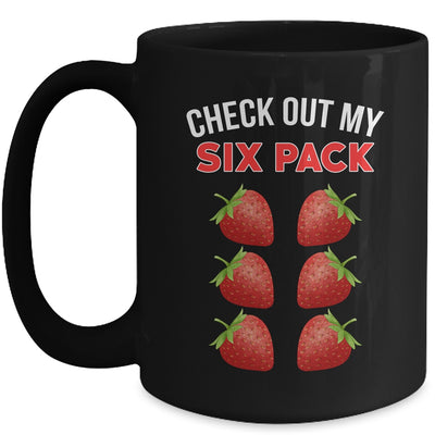 Cute Check Out My Six Pack Funny Strawberry Lover Men Women Mug | teecentury