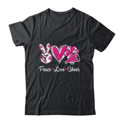 Cute Cheerleading Cheer For Women Girls Peace Love Cheer Shirt & Tank Top | teecentury