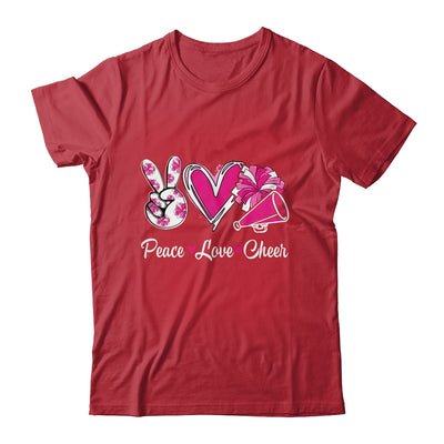 Cute Cheerleading Cheer For Women Girls Peace Love Cheer Shirt & Tank Top | teecentury