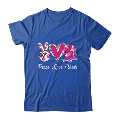 Cute Cheerleading Cheer For Women Girls Peace Love Cheer Shirt & Tank Top | teecentury