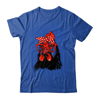Chicken With Bandana Headband And Glasses Cute T-Shirt Chicken With Bandana Headband And Glasses Cute T-Shirt