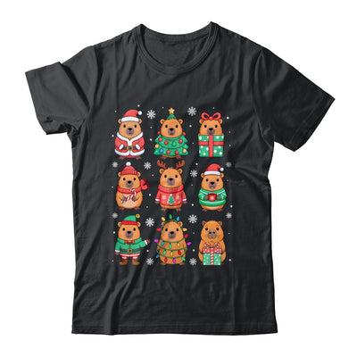 Cute Christmas Capybara Funny Family Xmas Men Women Kids Shirt & Sweatshirt | teecentury