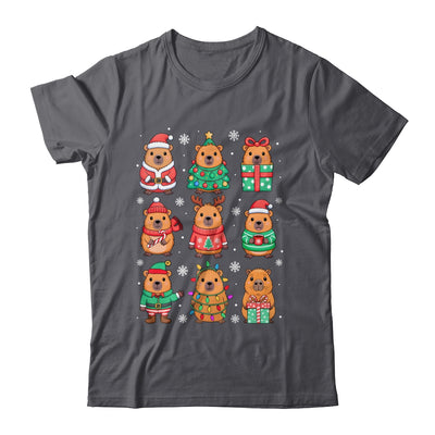 Cute Christmas Capybara Funny Family Xmas Men Women Kids Shirt & Sweatshirt | teecentury