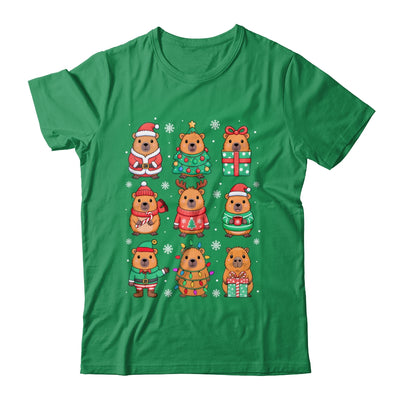 Cute Christmas Capybara Funny Family Xmas Men Women Kids Shirt & Sweatshirt | teecentury