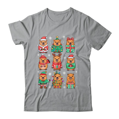 Cute Christmas Capybara Funny Family Xmas Men Women Kids Shirt & Sweatshirt | teecentury