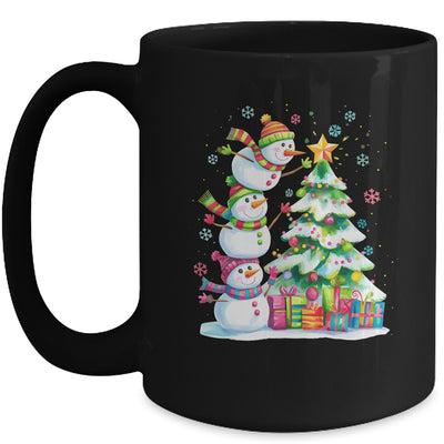 Cute Christmas Snowman Funny Christmas Tree Vintage Xmas Mug | teecentury