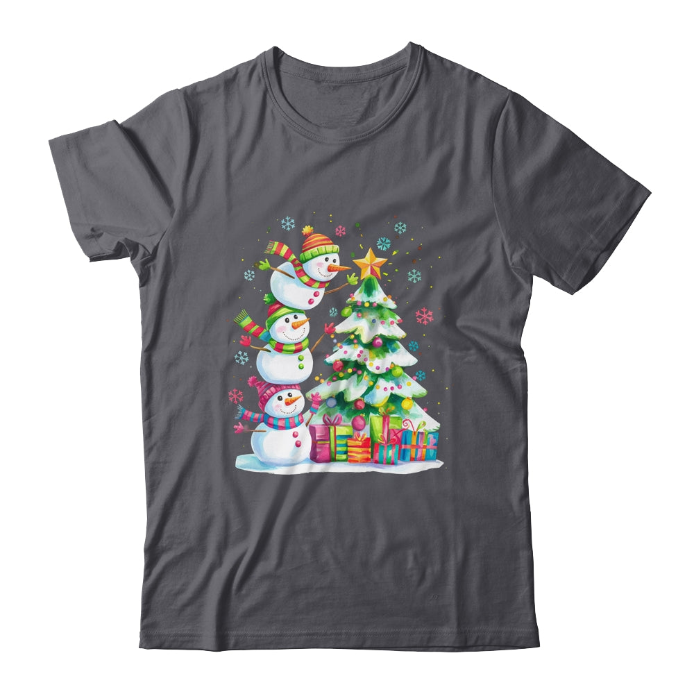 Cute Christmas Snowman Funny Christmas Tree Vintage Xmas Shirt & Sweatshirt | teecentury