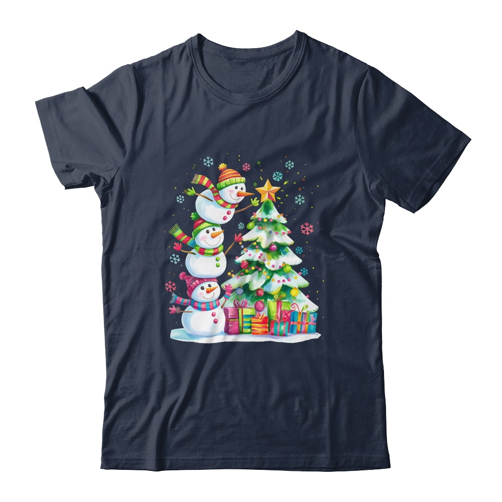 Cute Christmas Snowman Funny Christmas Tree Vintage Xmas Shirt & Sweatshirt | teecentury