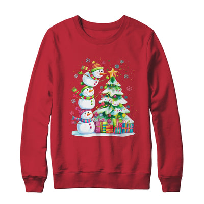 Cute Christmas Snowman Funny Christmas Tree Vintage Xmas Shirt & Sweatshirt | teecentury