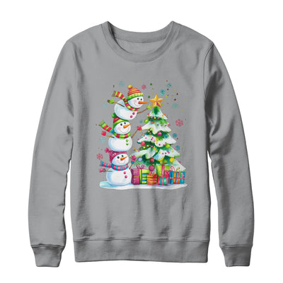 Cute Christmas Snowman Funny Christmas Tree Vintage Xmas Shirt & Sweatshirt | teecentury