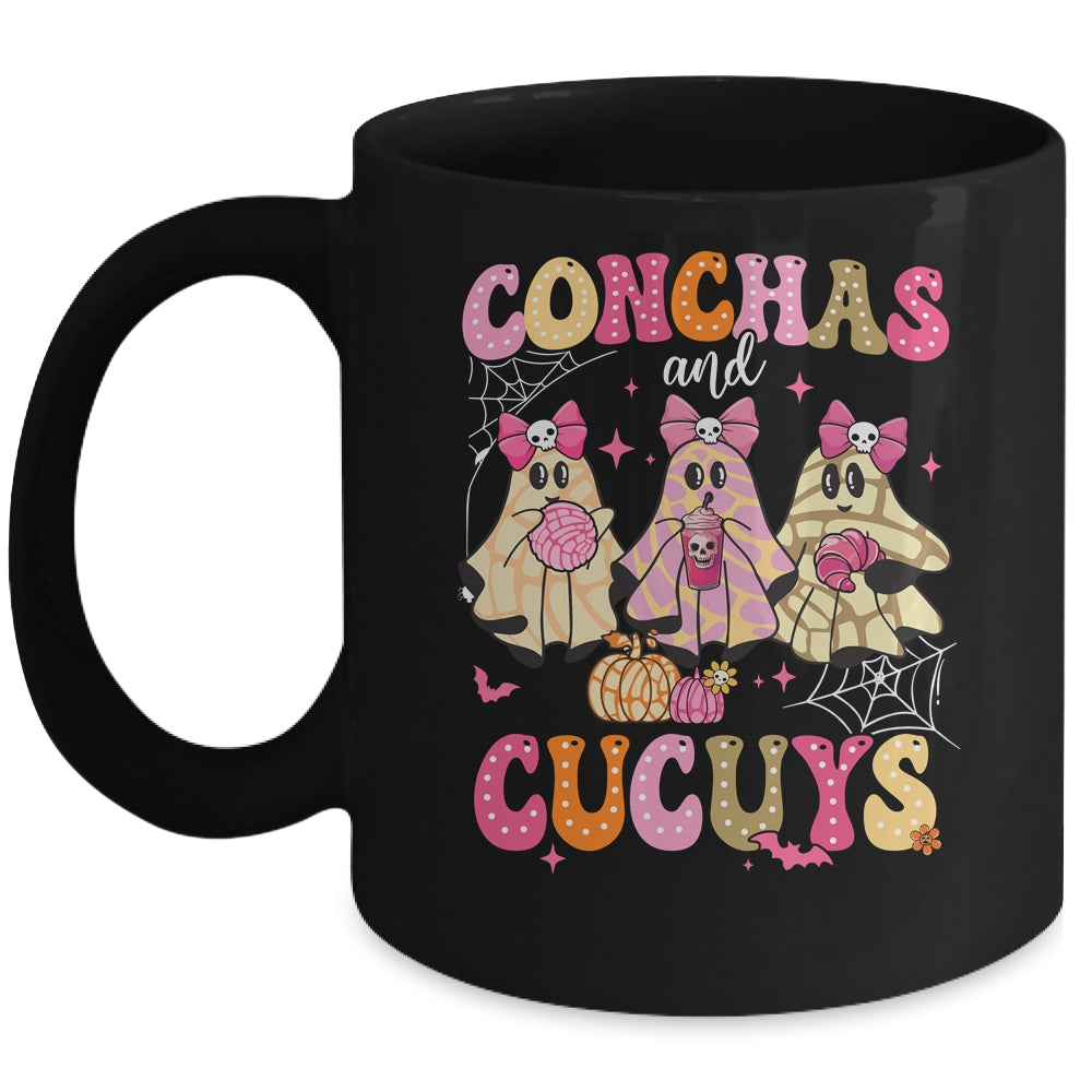 Cute Conchas And Cucuys Ghost Funny Mexican Halloween Girls Mug | teecentury