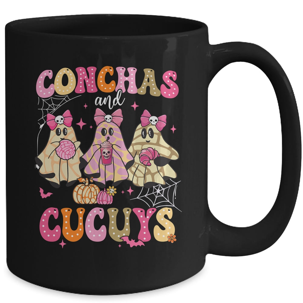 Cute Conchas And Cucuys Ghost Funny Mexican Halloween Girls Mug | teecentury