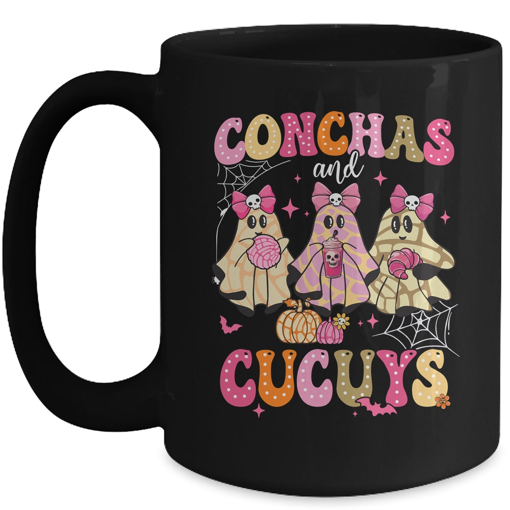 Cute Conchas And Cucuys Ghost Funny Mexican Halloween Girls Mug | teecentury