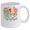 Cute Coquette Bow 100 Day Of School Pencil Teacher Mug | teecentury
