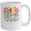 Cute Coquette Bow 100 Day Of School Pencil Teacher Mug | teecentury